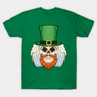 skull beer st patricks day of dead T-Shirt